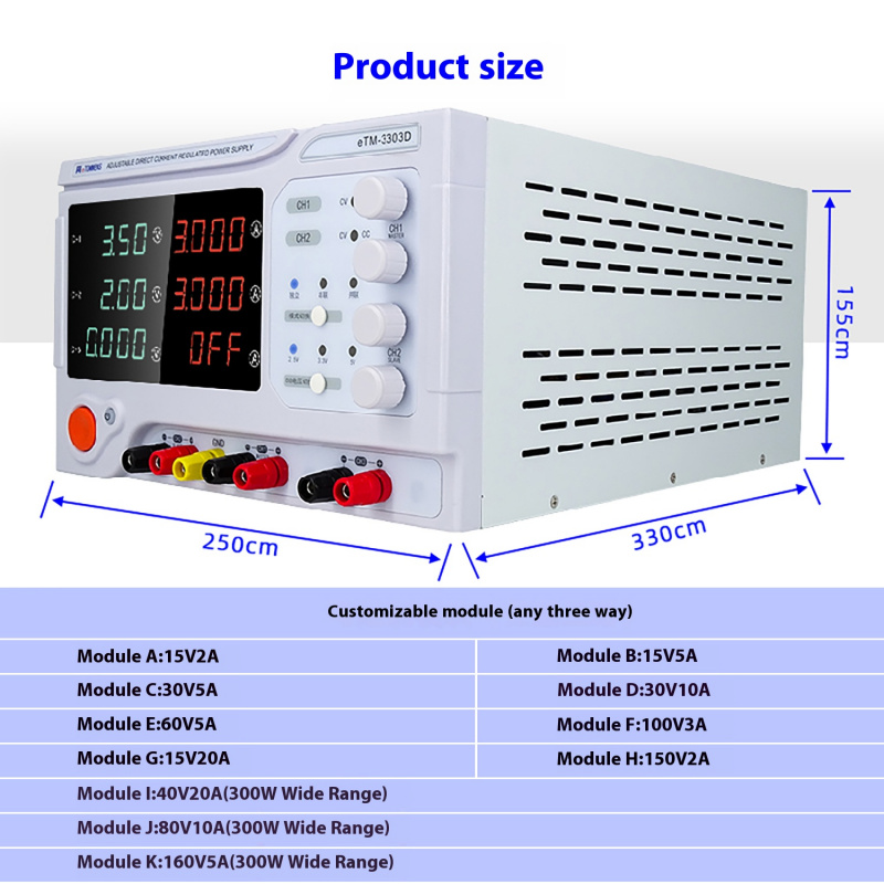 デスクトップ型リニア電源 4桁表示 30V デュアル/トリプ - Dual Channel Linear Power Supply 30V 5A のレビューと価格